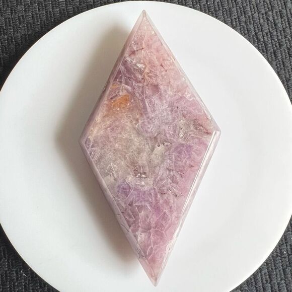 Amethyst Crazy Lace Crystal Diamond / Rhombus (#4) - Picture 4 of 10